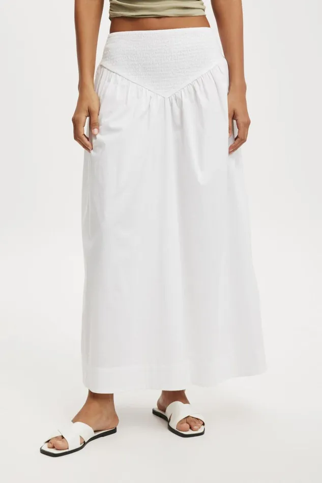 Women Skirts Cotton On Vinnie VWaist Maxi Skirt White