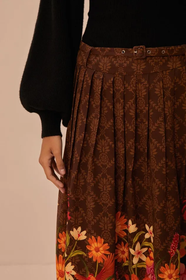 Women Skirts Farm Rio Brown Charming Garden Midi Skirt