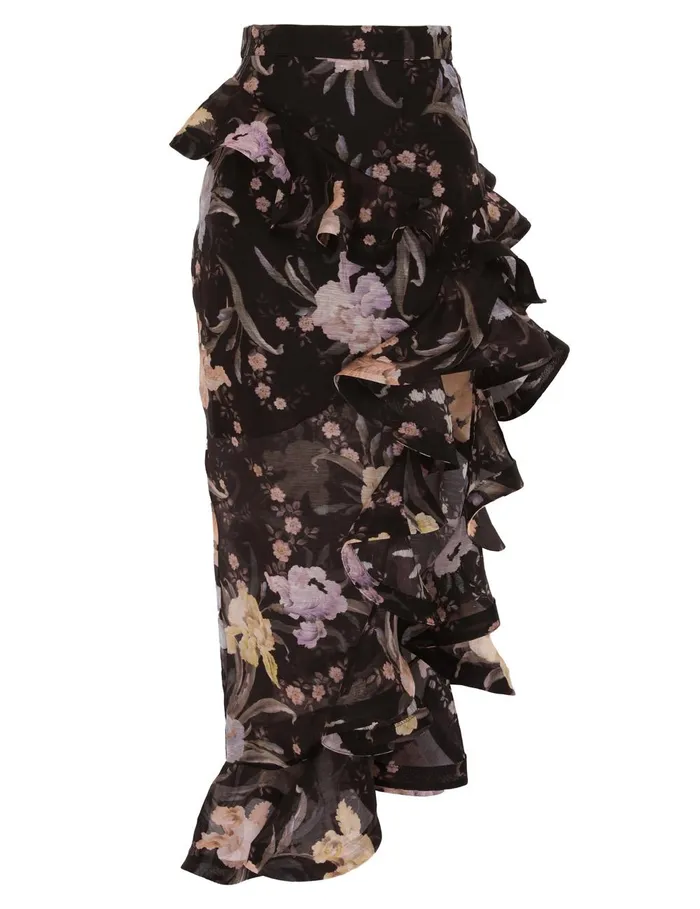 Women Skirts Zimmermann Eden Waterfall Skirt Iris Sherbet