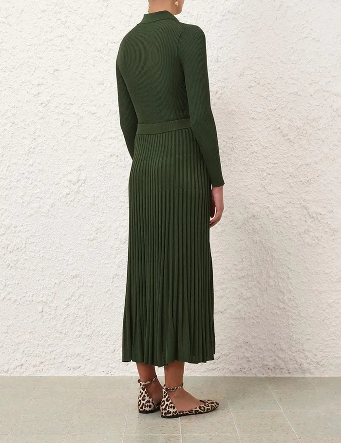 Women Skirts Zimmermann Pleated Midi Skirt Forest