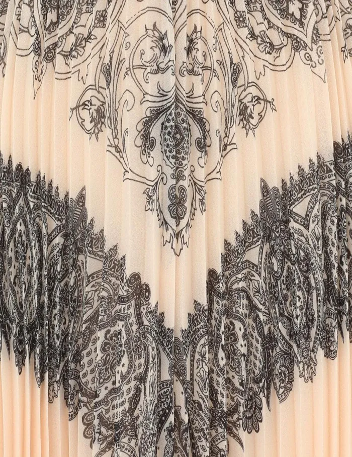 Women Skirts Zimmermann Sunray Pleated Skirt Tea Paisley