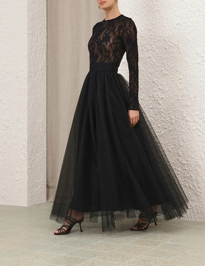Women Skirts Zimmermann Tulle Skirt Black