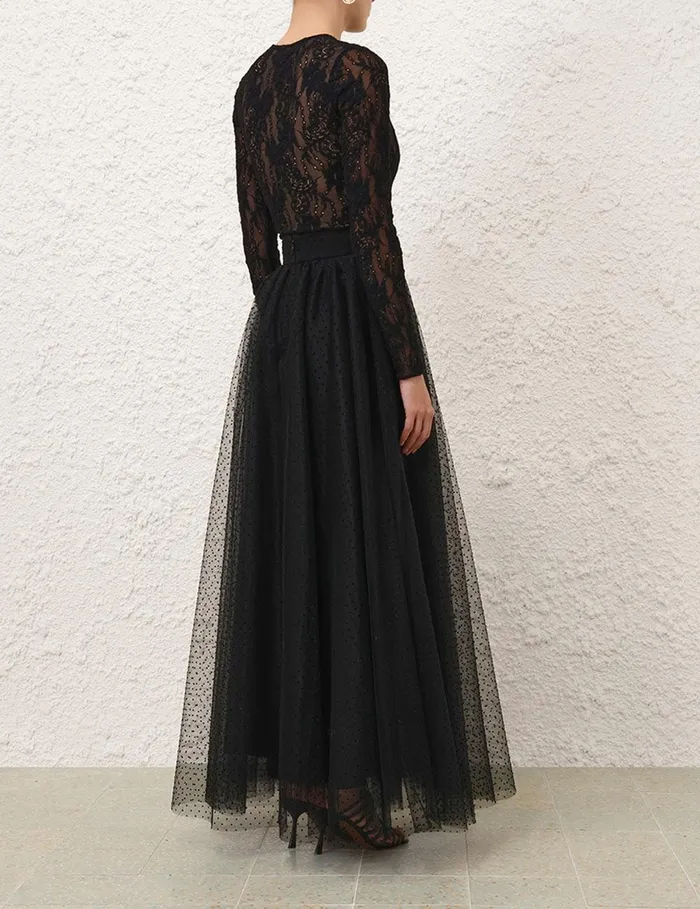Women Skirts Zimmermann Tulle Skirt Black