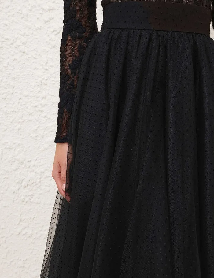 Women Skirts Zimmermann Tulle Skirt Black