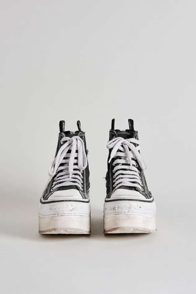 Women Sneakers R13 Courtney Platform High Top Sneaker 8211 Black