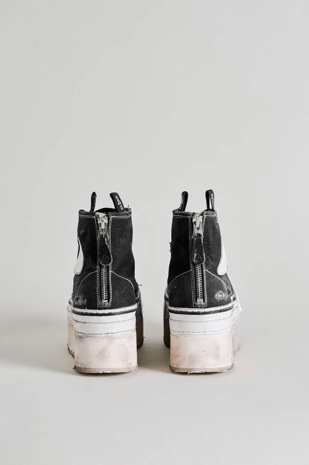Women Sneakers R13 Courtney Platform High Top Sneaker 8211 Black