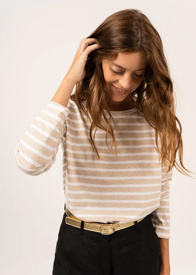 Women Summer Collection Saint James MINQUIERS DROP II Oatmeal White