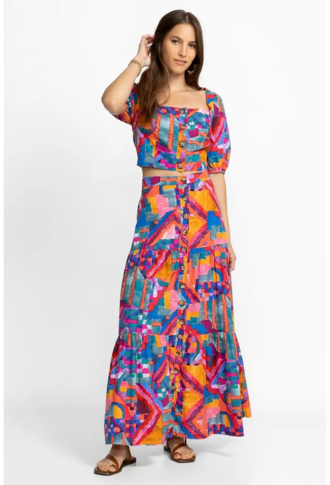 Women Summer Daydream Poplin Skirt Summer Daydream Johnny Was Bottoms