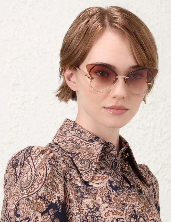 Women Sunglasses Zimmermann Gleam Butterfly Rose