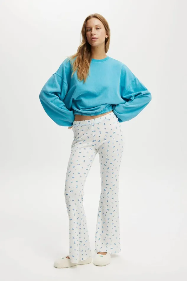 Women Sweats and Hoodies Cotton On Cozy Sleep Crew Neck Fleece Coastline Blue Women Sweats and Hoodies Cotton On Cozy Sleep Crew Neck Fleece Coastline Blue