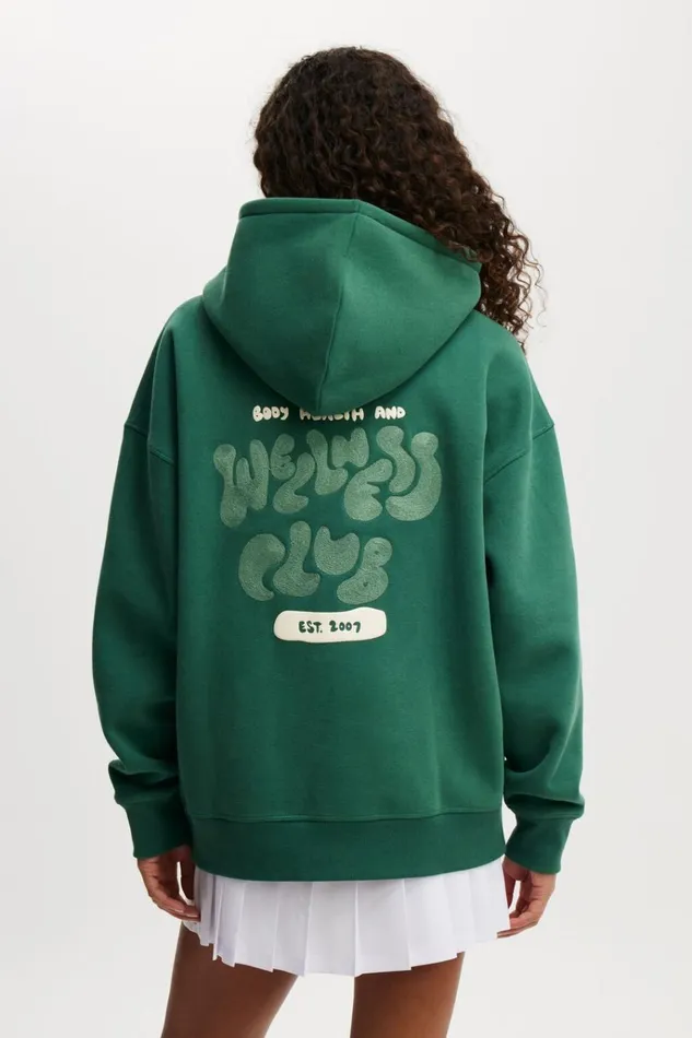 Women Sweats and Hoodies Cotton On Plush Premium Graphic Hoodie Sporty Greenbhwc Wellness Club Women Sweats and Hoodies Cotton On Plush Premium Graphic Hoodie Sporty Greenbhwc Wellness Club