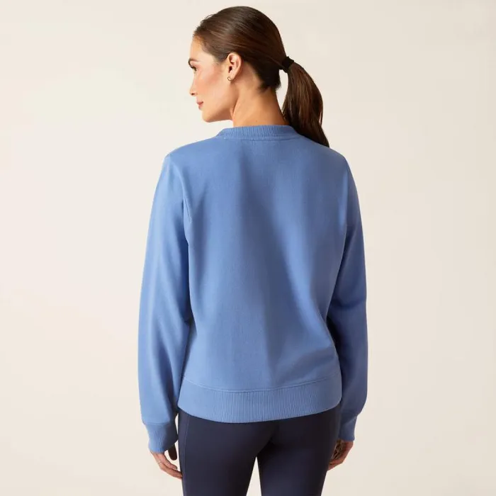 Women Sweatshirts and Hoodies Ariat Memento Sweatshirt Dutch Blue Women Sweatshirts and Hoodies Ariat Memento Sweatshirt Dutch Blue