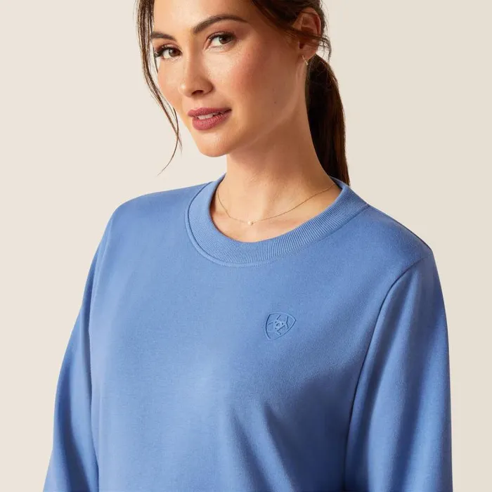 Women Sweatshirts and Hoodies Ariat Memento Sweatshirt Dutch Blue Women Sweatshirts and Hoodies Ariat Memento Sweatshirt Dutch Blue