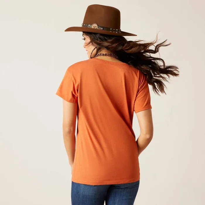 Women TShirts and Tops Ariat Ariat Bison Skull TShirt Adobe Heather Women TShirts and Tops Ariat Ariat Bison Skull TShirt Adobe Heather
