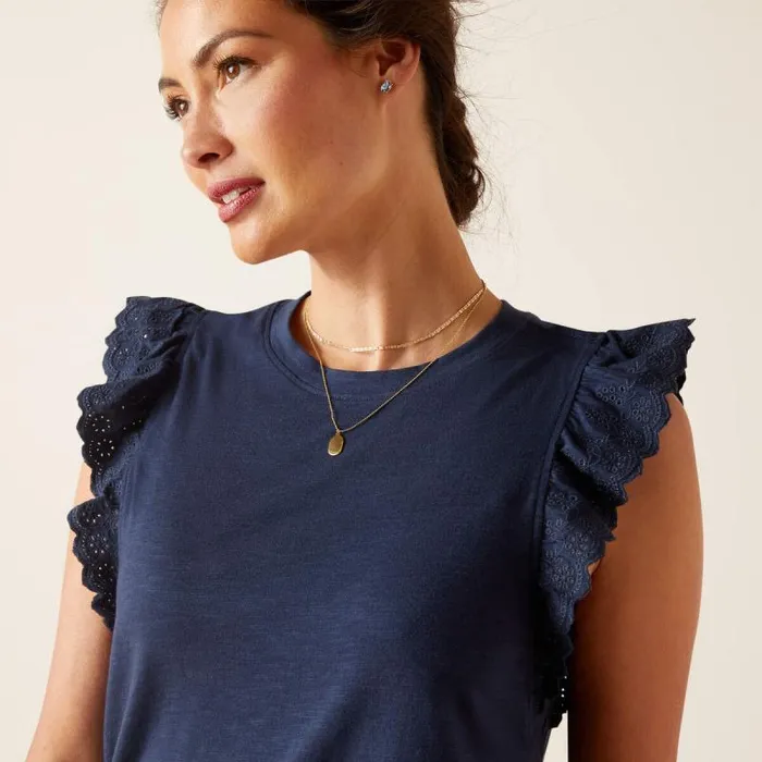 Women TShirts and Tops Ariat Ludlow Top Navy Women TShirts and Tops Ariat Ludlow Top Navy