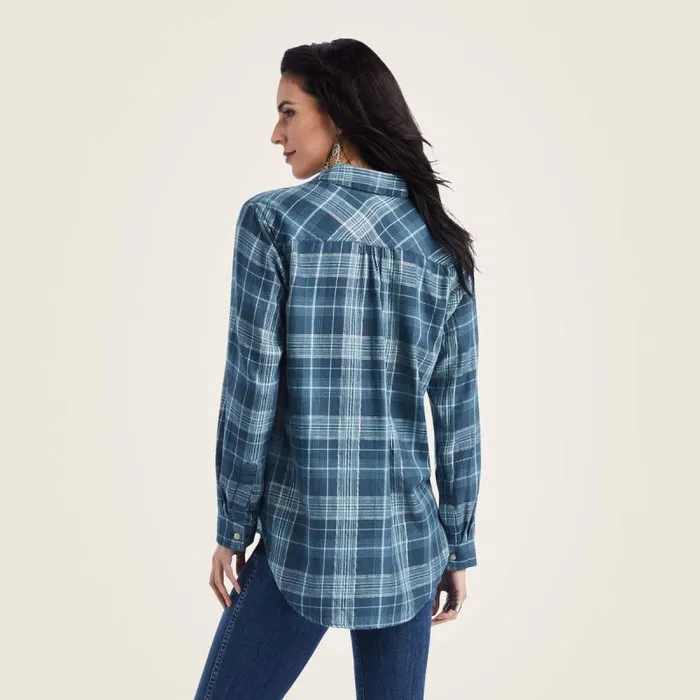 Women TShirts and Tops Ariat REAL Billie Jean Popover Shirt Lurex Plaid Women TShirts and Tops Ariat REAL Billie Jean Popover Shirt Lurex Plaid