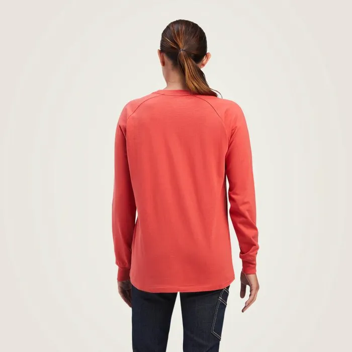 Women TShirts and Tops Ariat Rebar Cotton Strong Logo Graphic Baked Apple Mood Indigo Women TShirts and Tops Ariat Rebar Cotton Strong Logo Graphic Baked Apple Mood Indigo