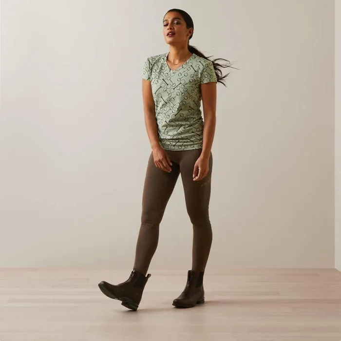 Women TShirts and Tops Ariat Snaffle TShirt Basil Heather Women TShirts and Tops Ariat Snaffle TShirt Basil Heather