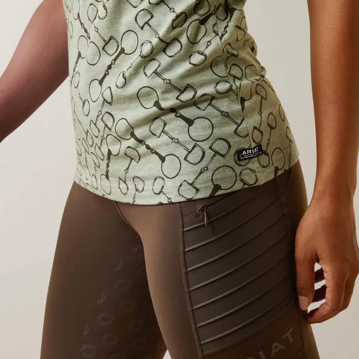 Women TShirts and Tops Ariat Snaffle TShirt Basil Heather Women TShirts and Tops Ariat Snaffle TShirt Basil Heather