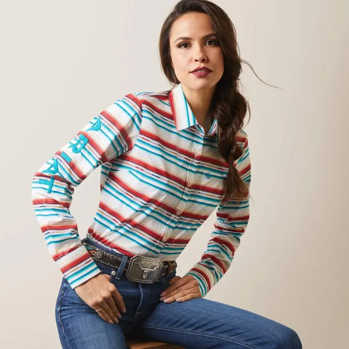 Women TShirts and Tops Ariat Wrinkle Resist Team Kirby Stretch Shirt Rosa Serape Women TShirts and Tops Ariat Wrinkle Resist Team Kirby Stretch Shirt Rosa Serape