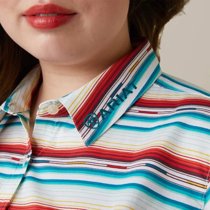 Women TShirts and Tops Ariat Wrinkle Resist Team Kirby Stretch Shirt Rosa Serape