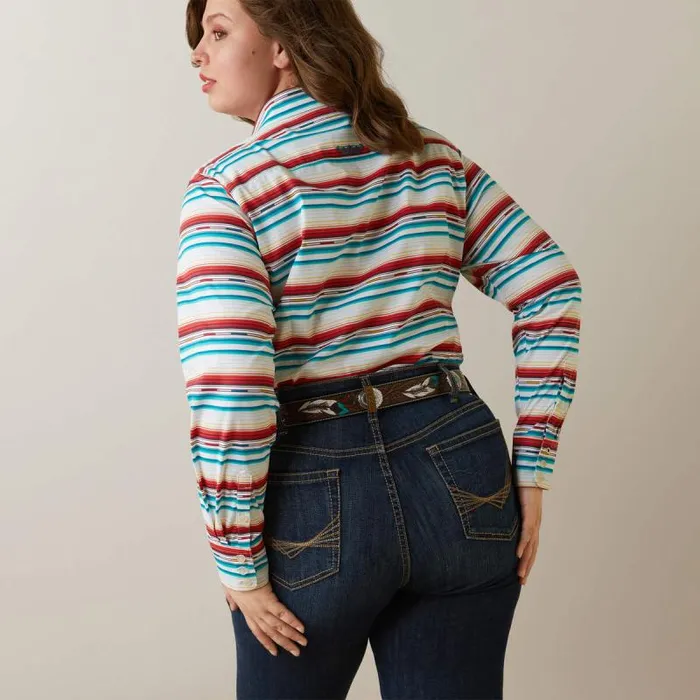 Women TShirts and Tops Ariat Wrinkle Resist Team Kirby Stretch Shirt Rosa Serape