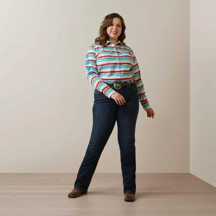 Women TShirts and Tops Ariat Wrinkle Resist Team Kirby Stretch Shirt Rosa Serape