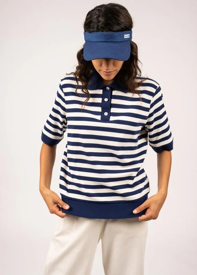 Women TShirts and Tops Saint James CAROLA Indigo Ivory