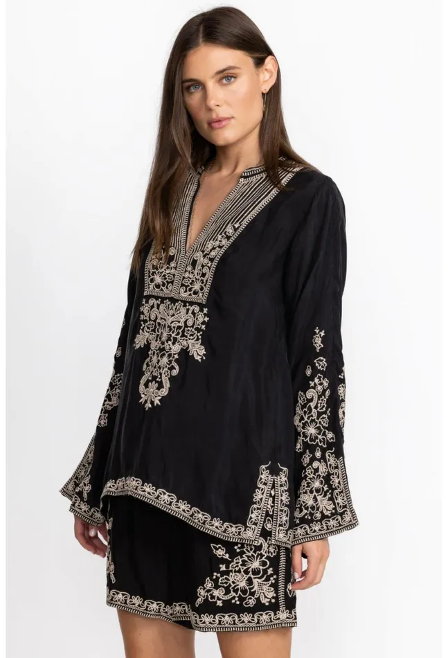 Women Tempest Blouse Black Johnny Was Tops