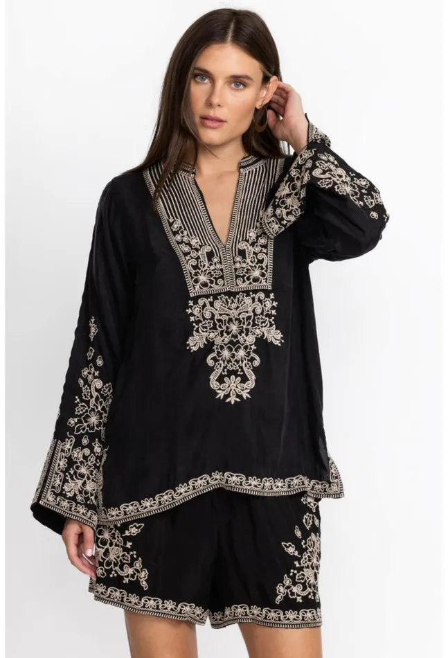 Women Tempest Blouse Black Johnny Was Tops
