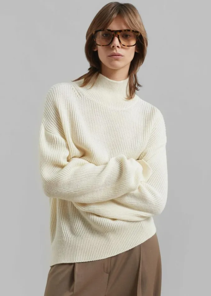 Women The Frankie Shop Amomento Turtleneck Pullover 8211 Ecru Ecru