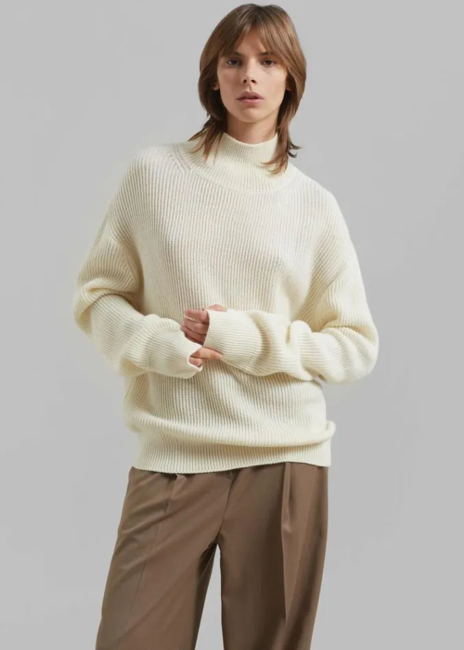 Women The Frankie Shop Amomento Turtleneck Pullover 8211 Ecru Ecru