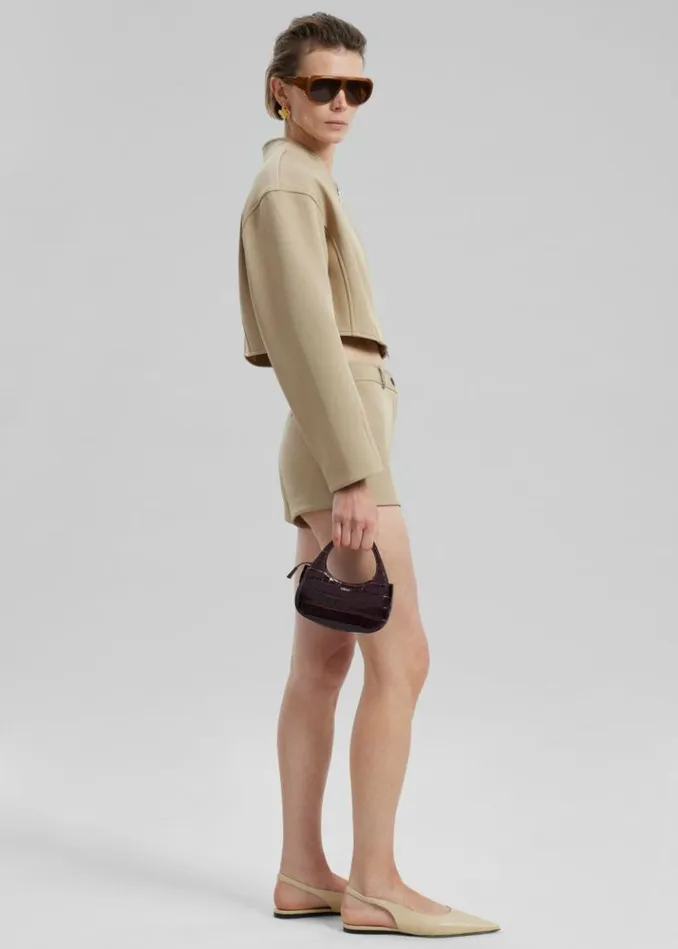 Women The Frankie Shop Banks Cropped Jacket 8211 Beige Beige