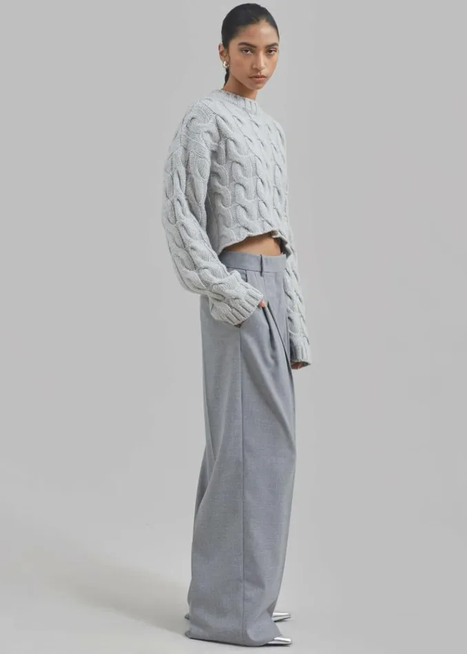 Women The Frankie Shop By Malene Birger Cymbaria Pants 8211 Grey Melange Grey Melange