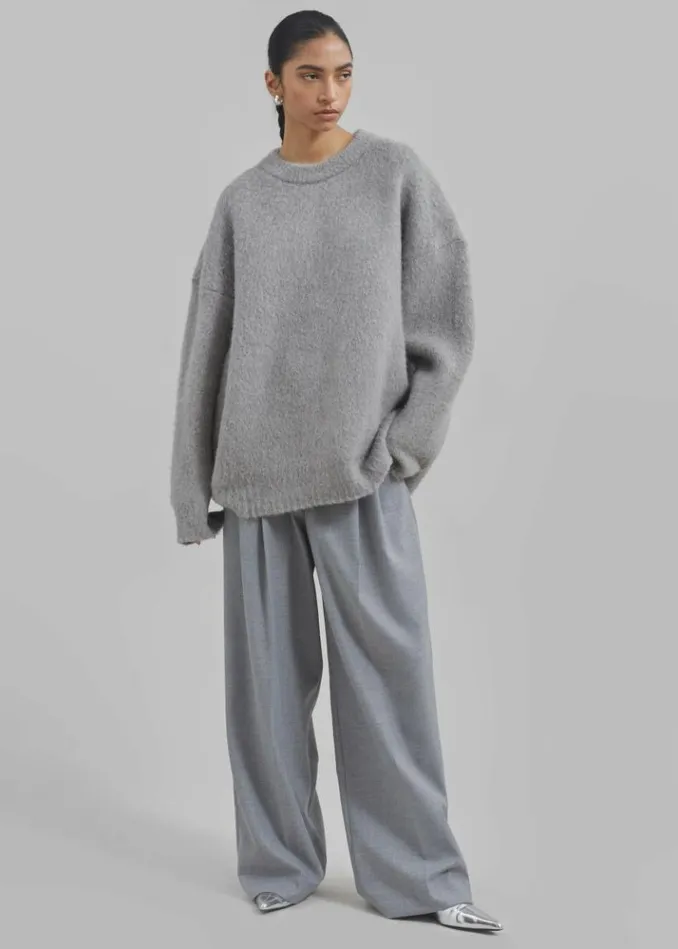 Women The Frankie Shop By Malene Birger Cymbaria Pants 8211 Grey Melange Grey Melange