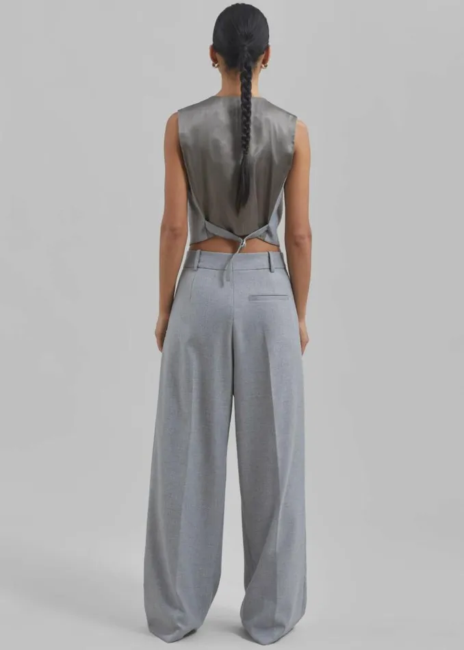 Women The Frankie Shop By Malene Birger Cymbaria Pants 8211 Grey Melange Grey Melange
