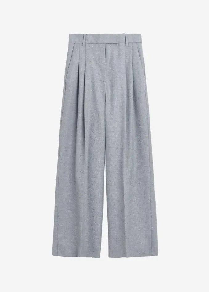 Women The Frankie Shop By Malene Birger Cymbaria Pants 8211 Grey Melange Grey Melange
