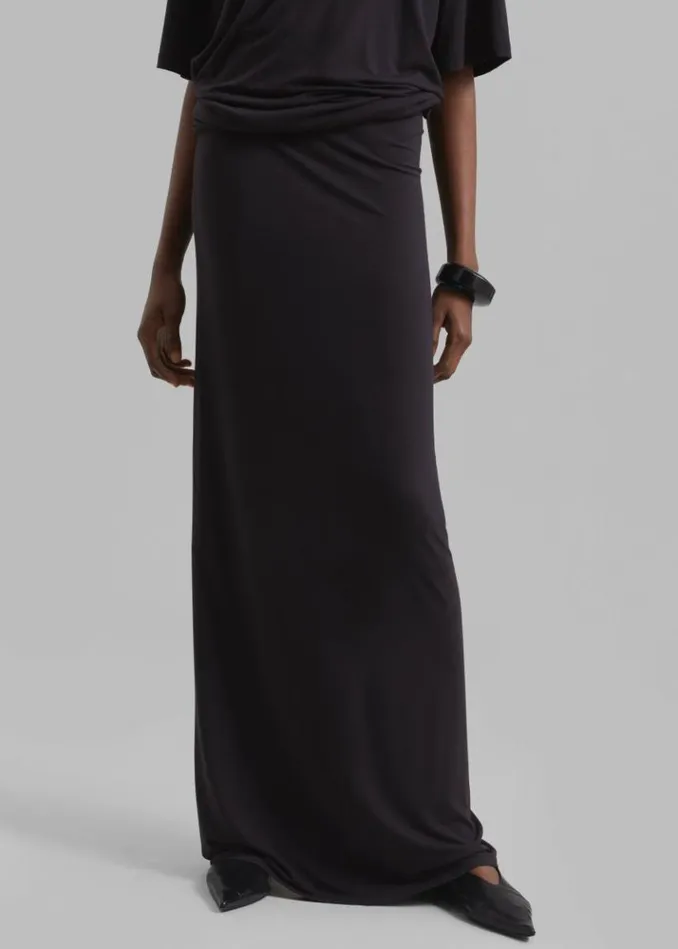 Women The Frankie Shop Ella Maxi Skirt 8211 Dark Plum Dark Plum