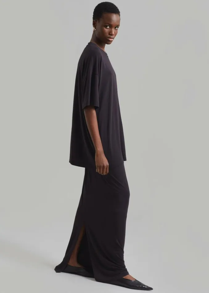 Women The Frankie Shop Ella Maxi Skirt 8211 Dark Plum Dark Plum