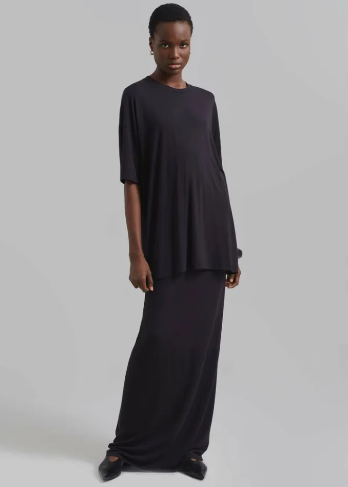 Women The Frankie Shop Ella Maxi Skirt 8211 Dark Plum Dark Plum