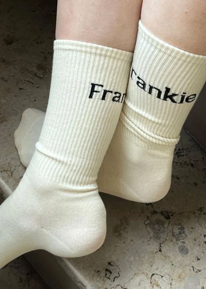 Women The Frankie Shop Frankie In English Ribbed Socks 8211 Vanilla Vanilla