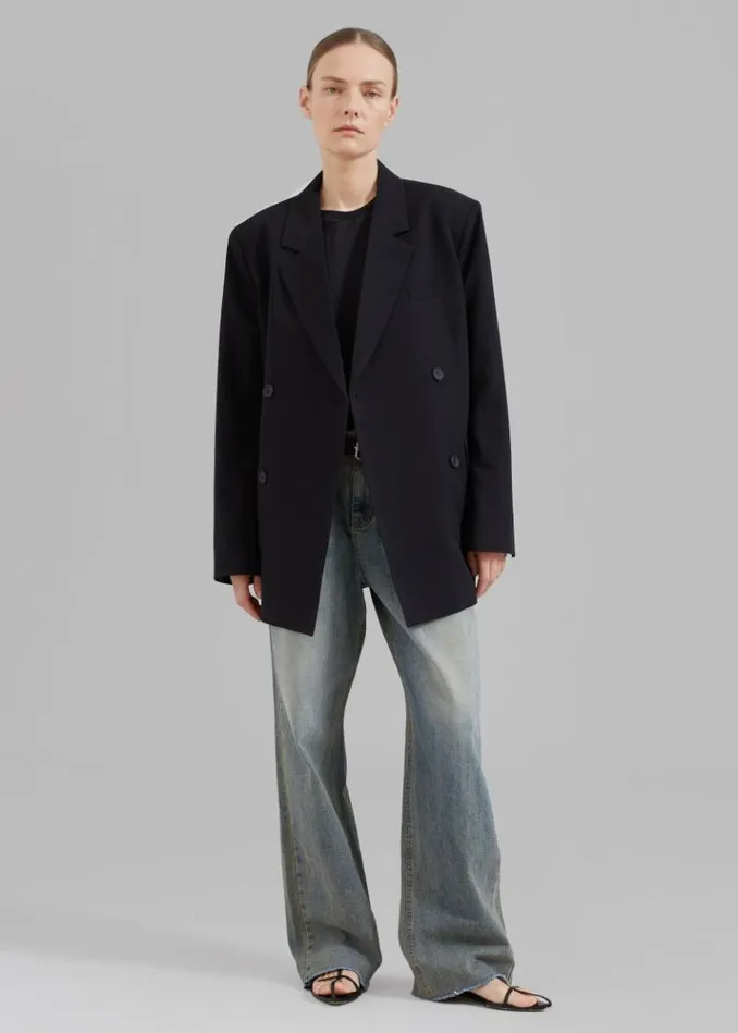 Women The Frankie Shop Girona Open Back Blazer 8211 Black Black