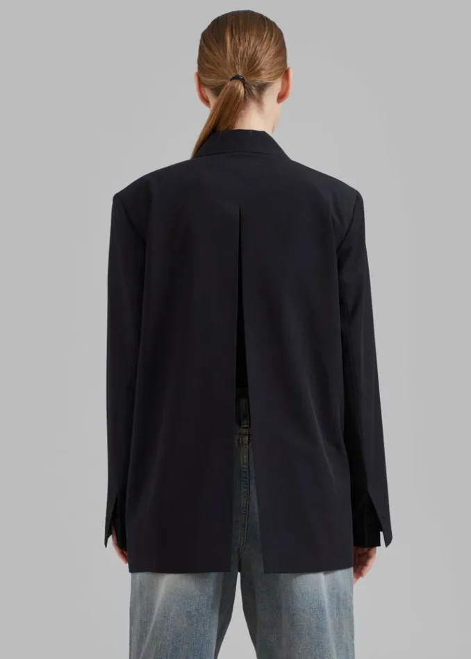 Women The Frankie Shop Girona Open Back Blazer 8211 Black Black