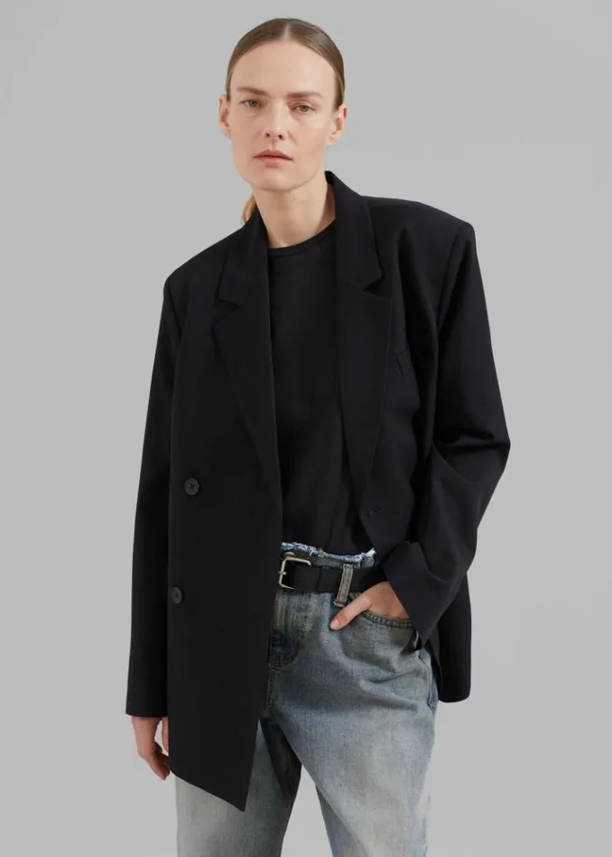 Women The Frankie Shop Girona Open Back Blazer 8211 Black Black