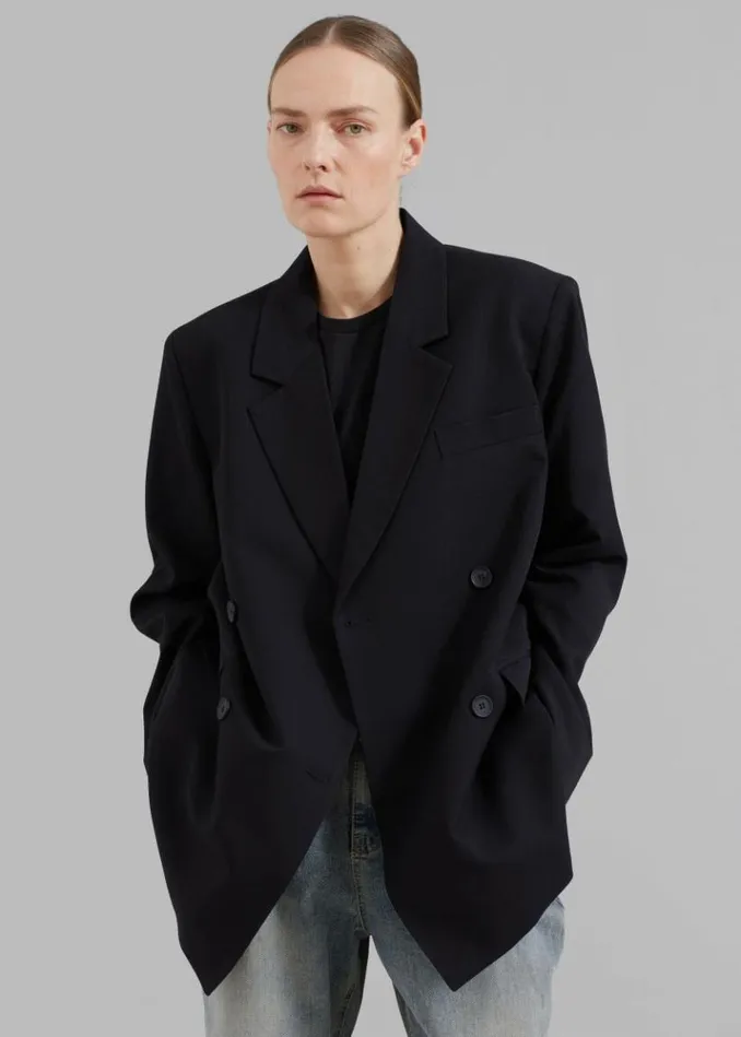Women The Frankie Shop Girona Open Back Blazer 8211 Black Black