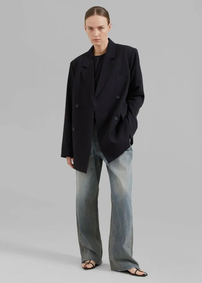 Women The Frankie Shop Girona Open Back Blazer 8211 Black Black