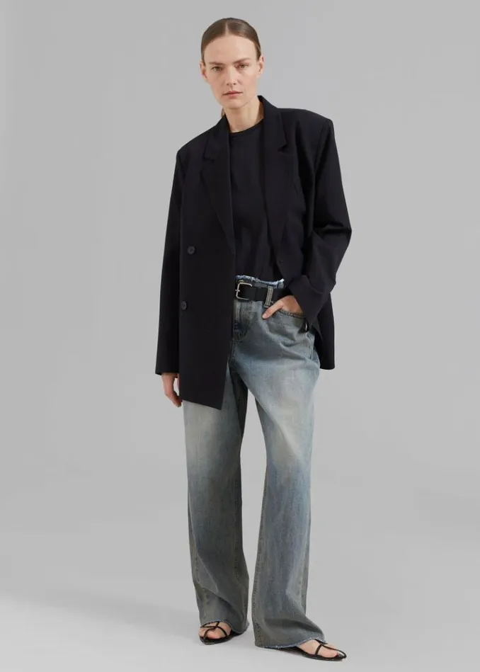 Women The Frankie Shop Girona Open Back Blazer 8211 Black Black