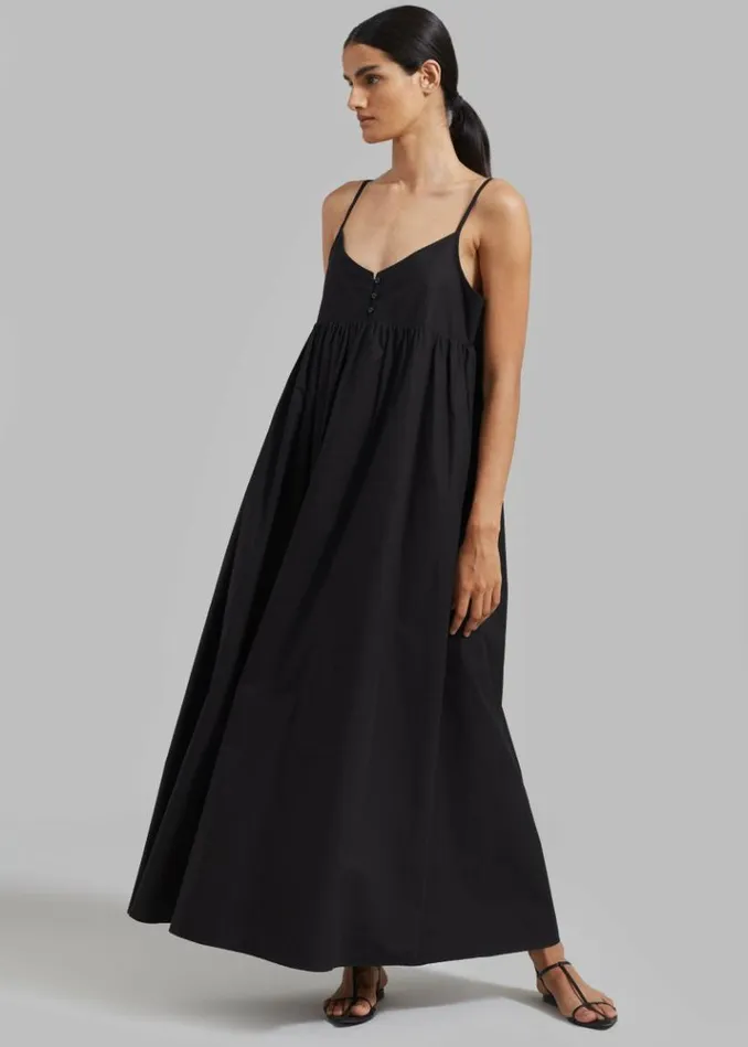 Women The Frankie Shop Juniper Cotton Tank Dress 8211 Black Black