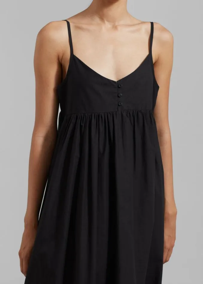 Women The Frankie Shop Juniper Cotton Tank Dress 8211 Black Black