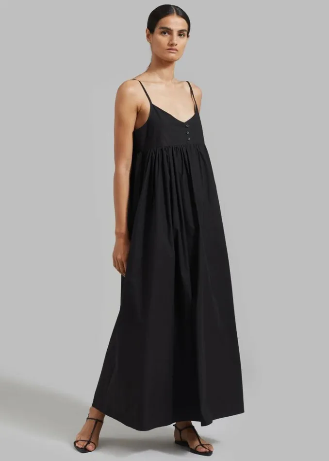 Women The Frankie Shop Juniper Cotton Tank Dress 8211 Black Black